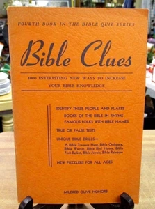 Vintage Bibel Hinweise 1943 Buch Bibelprüfungen Rätsel religiös spirituell - Bild 1 von 9