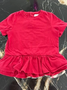 Burberry Mädchen Hemd rot mit Rüschen Gr. 3y - Bild 1 von 4