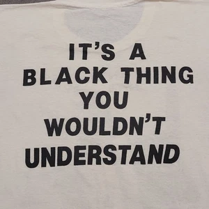Malcolm X "By Any Means Necessary" TSHIRT "IT'S A BLACK THING" 1989 SIZE:LRG - Bild 1 von 8