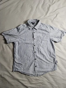 Patagonia Cotton Slub Poplin Shirt Mens Size Small Blue White Striped 51775 NEW - Picture 1 of 8