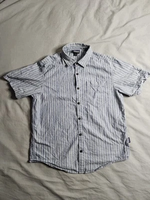 Patagonia Cotton Slub Poplin Shirt Mens Size Small Blue White Striped 51775 NEW - Image 1 of 4