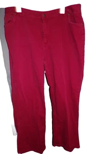 Woman Within rote Jeans Boot Cut natürliche Passform Größe 18W sehr schön - Bild 1 von 4