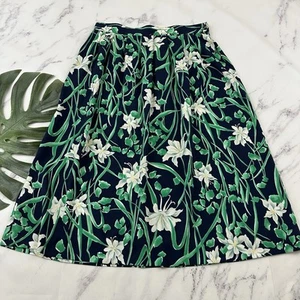 Pendleton Damen Vintage 90er Midirock Größe 16 blau grün Blumenmuster Taschen - Bild 1 von 10