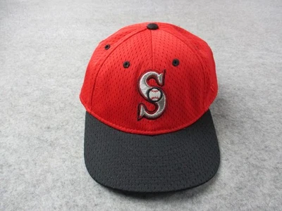 Seattle Mariners Hat Cap Fitted Mens 7 1/2 Red Black New Era MLB Baseball - Image 1 of 4