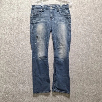 Big Star Jeans Women 30 R Distressed Faded Denim LIV Boot Cut Stitched 32x31 - Image 1 of 4