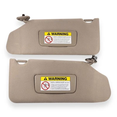 1998-2002 Honda Accord Driver & Passenger Side Sun Visor Set Pair Tan Brown - Image 1 of 4