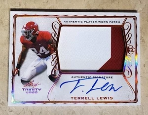 2020 Leaf Trinity Bronze Foil Dual Color Auto Patch PA-TL1 Terrell Lewis Alabama - Picture 1 of 2