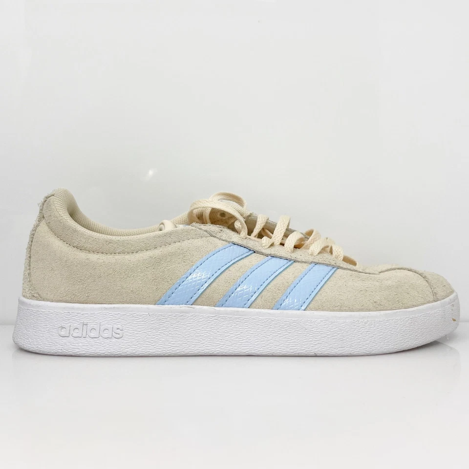 Adidas Womens VL Court 2.0 EE6787 Ivory Casual Shoes Sneakers Size 8 - Image 1 of 4