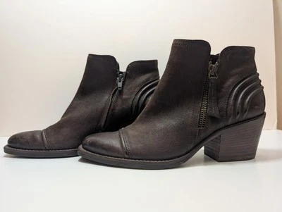 Paul Green Diandra 228867 Talla 3.5 EE. UU. 6 Cuero Marrón Botines Cremallera Foto 1 de 4