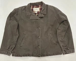 Chaqueta Eddie Bauer Mujer XL Marrón Forro a Cuadros Cálido Abrigo de Invierno - Imagen 1 de 14