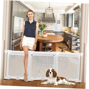 24 Inch Tall Dog Gate 3-Panel Free Standing Pet Gate with Suction Cups, 60" - Picture 1 of 7