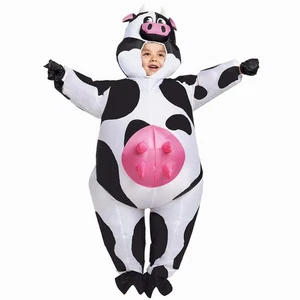 Kids Inflatable Costume, Full Body Inflatable Cow Suit, Air Blow Up Cow Hallo... - Picture 1 of 8