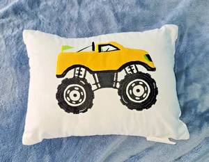 Yellow Monster Truck Embroidered Pillow For Kids Mi Zone 15" x 10" - Picture 1 of 5