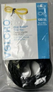 Black 8In Self Bundling Cable Ties Wire Organizing Ties For Cord Management - Picture 1 of 2
