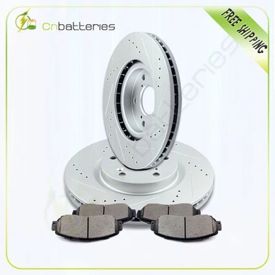 Front Brake Rotors And Ceramic Pads For Honda Odyssey 2011-2014 Foto 1 de 4