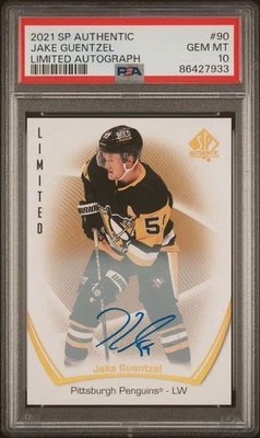 2021-22 SP Authentic Limited JAKE GUENTZEL Auto Autograph PSA 10 POP 3 - Image 1 of 2