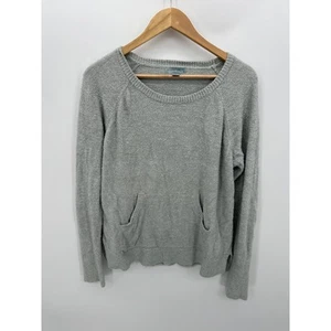 Barefoot Dreams Cozychic Lite Raglán Crew Mujer XL Gris Pullover Bolsillo - Imagen 1 de 8