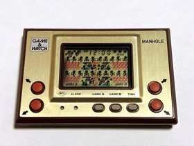 Nintendo Game and Watch Manhole MH-06 1981 Retro Console Wide Screen from Japan