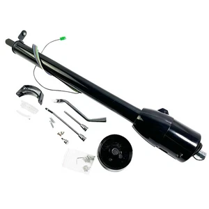 30" Tilt Automatic GM Steering Column No Key Universal W/ 9 Holes Adapter Black - Picture 1 of 6