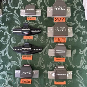 Stampin' Up! Lot Of 8 Border Punches Hearts Stars Snowflakes & More Paper Punch - Picture 1 of 11