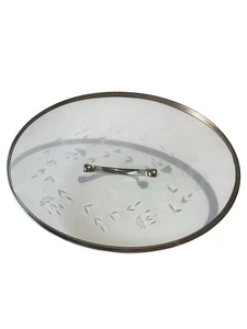 (JW) Princess House® St. Steel Heritage vidrio grabado 13,25" tapa de repuesto ovalada - Imagen 1 de 3