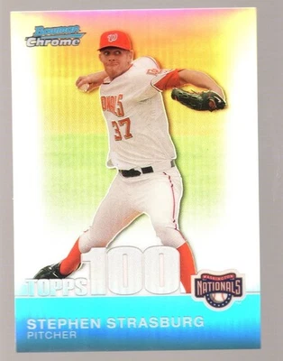 Stephen Strasburg 2010 Bowman cromo #TPC1 refractor 125/499 Foto 1 de 2