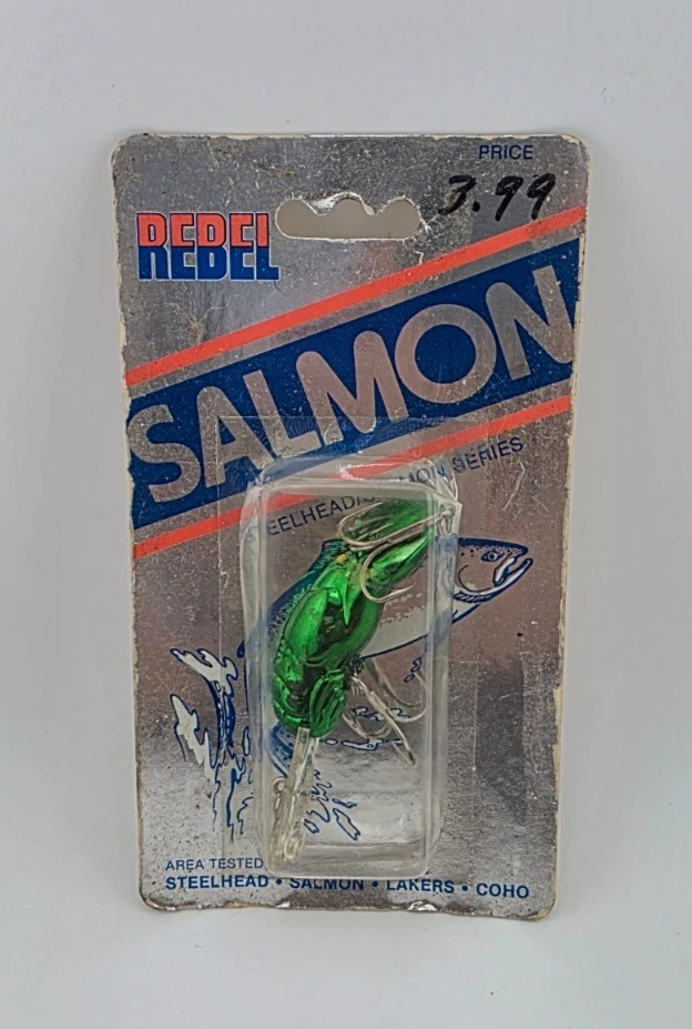 Vintage Rebel Salmon Deep Crawfish Crankbait Fishing Lure - Image 1 of 1