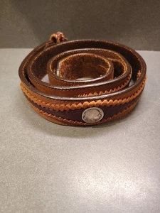 tony lama belt 70291  buffalo nickel Brown 42 - Picture 1 of 7