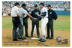 NOLAN RYAN AND GEORGE BRETT FINAL MLB GAME 10/3/93 PREGAME LINEUP CARD EXCHANGE - Picture 1 of 2