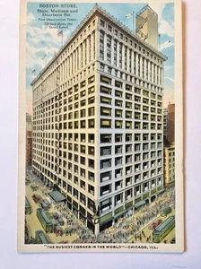 Antike Postkarte The Boston Store State Madison And Dearborn St., Chicago, Il - Bild 1 von 2