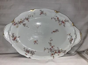 Antique Theodore Haviland Limoges France Roses & Leaves 14" Platter - Picture 1 of 7
