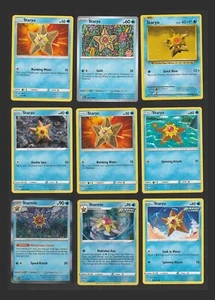 Staryu Starmie Pokemon Card Collection Set of 9 Card Rare Holo Deck Building - Picture 1 of 1