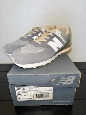 DS New Balance 574 Clásico Gunmetal Marrón Talla 6.5y Niños 8w Mujeres GC574SG Retro Años 90 Foto 1 de 4