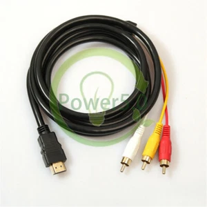 Cable adaptador convertidor de componentes HDMI macho a 3 RCA video audio AV HDTV 1080 1PC - Imagen 1 de 2