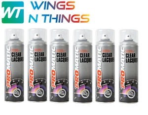 6 x Laca Promatic Coat 500 ml Clearcoat Aerosol Secado Rápido LATAS GRANDES - Imagen 1 de 3