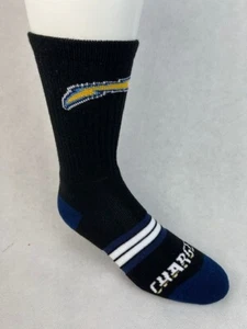 San Diego Chargers Quad Crew Black Socks Large - Picture 1 of 2