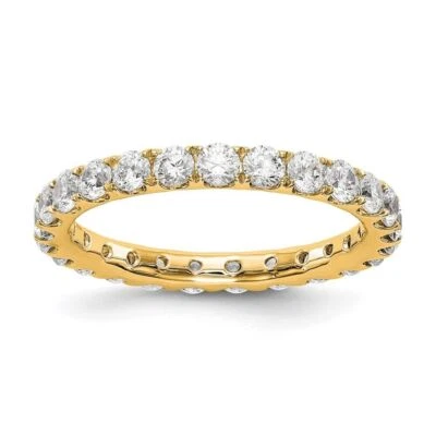 Oro amarillo 14k 1 1/2 quilates Anillo de eternidad para hombre de diamantes cultivados en laboratorio talla 9 Foto 1 de 4