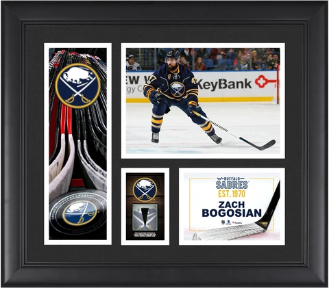 Zach Bogosian Buffalo Sabres Framed 15x17 Collage w/a Piece of GU Puck Cover