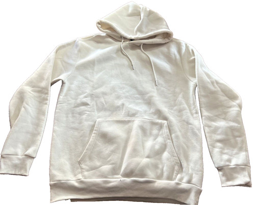 OFF WHITE Maglione uomo Forever 21 felpa con cappuccio tasche taglia grande panna (bianco sporco)