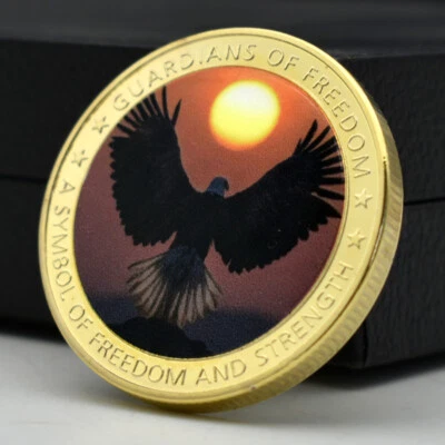 Bald Eagle Commemorative Medal US National Bird Animal Golden Challenge Coin - Image 1 of 4