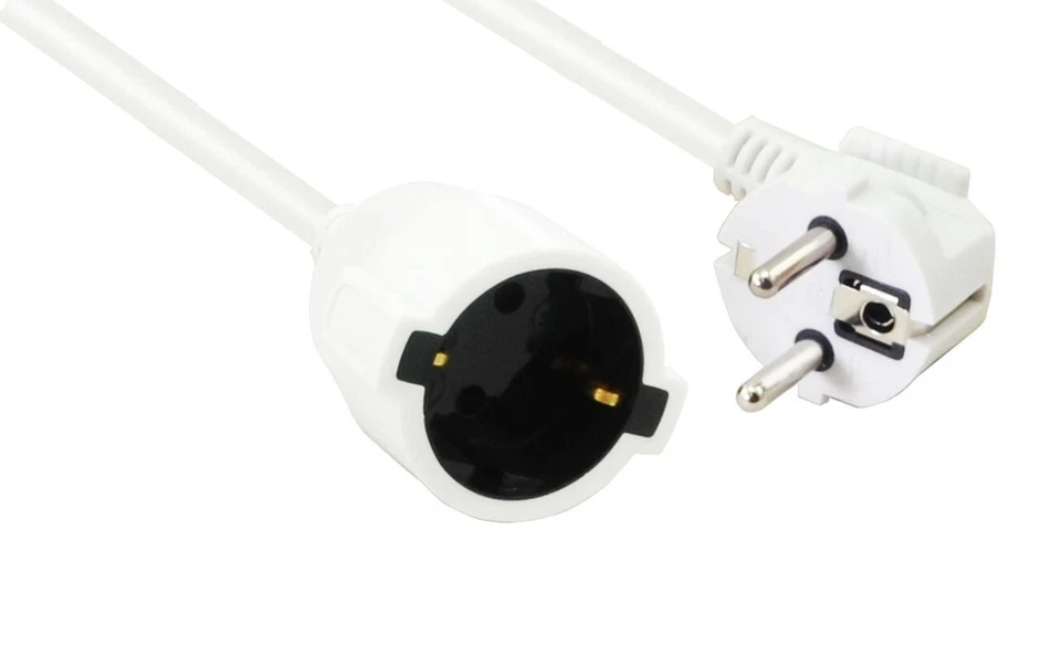 Helos Schutzkontakt-Verlängerungskabel. 3-polig, weiß, 20,0m - Bild 1 von 1