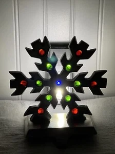 Set Of 3 Vintage Heavy Metal Jeweled Christmas Stocking Hangers Holders - Picture 1 of 9