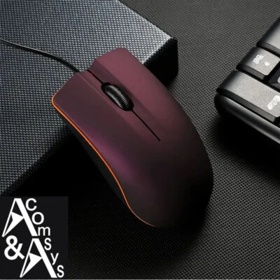 Optical Mini Mouse 1000dpi 3D USB for PC Laptop Black/Orange - Image 1 of 4