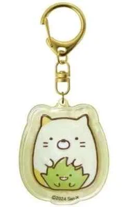 Sumikko Gurashi Neko 3D Puffed Keychain - Authentic Japan Import - Picture 1 of 1