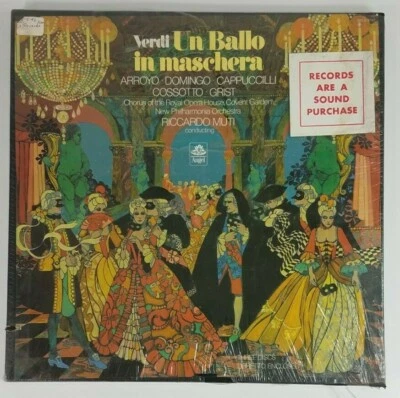 NIP Verdi Un Ballo in Maschera 3 vinyl LP Box Set 1975 SEALED SCLX-3762 Angel - Image 1 of 4
