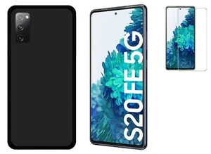 Funda Samsung Galaxy S20 FE 4G 5G Negra Tpu Gel Lisa + Protector Full Glue - Imagen 1 de 9