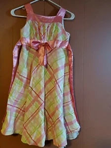 Emily West Girls Size 10 Pink/Green Party Sundress - Picture 1 of 8