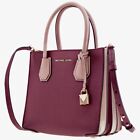 Brand New Authentic Michael Kors Berry Mercer Leather Accordion Bag Rrp $550