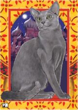 Russian Blue Cat Blank Note Card