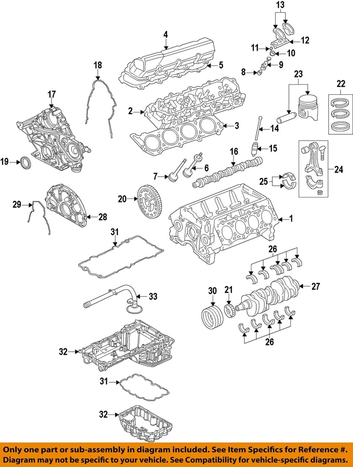 Árbol de levas Ford OEM 11-16 F-350 Super Duty BC3Z6250D Foto 1 de 1